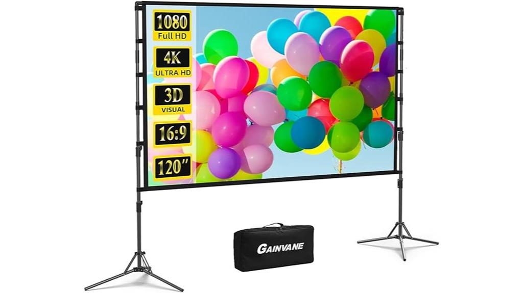 large portable projector screen