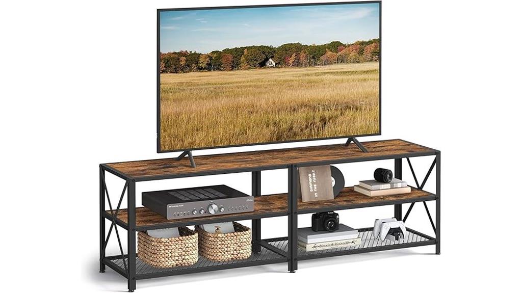 large steel tv stand
