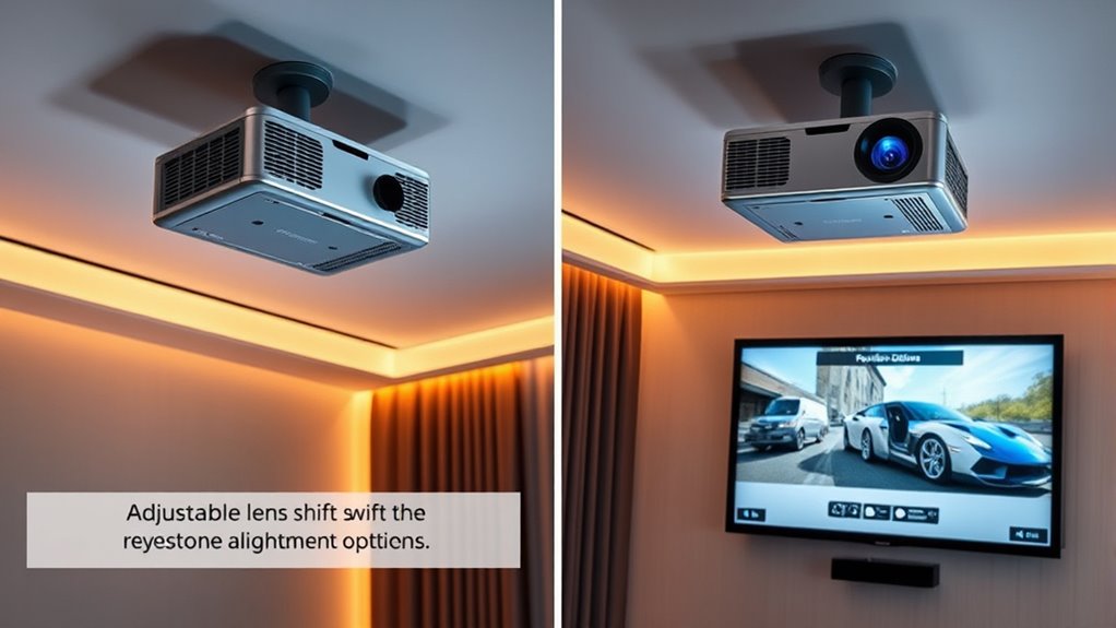 lens shift ensures precise alignment