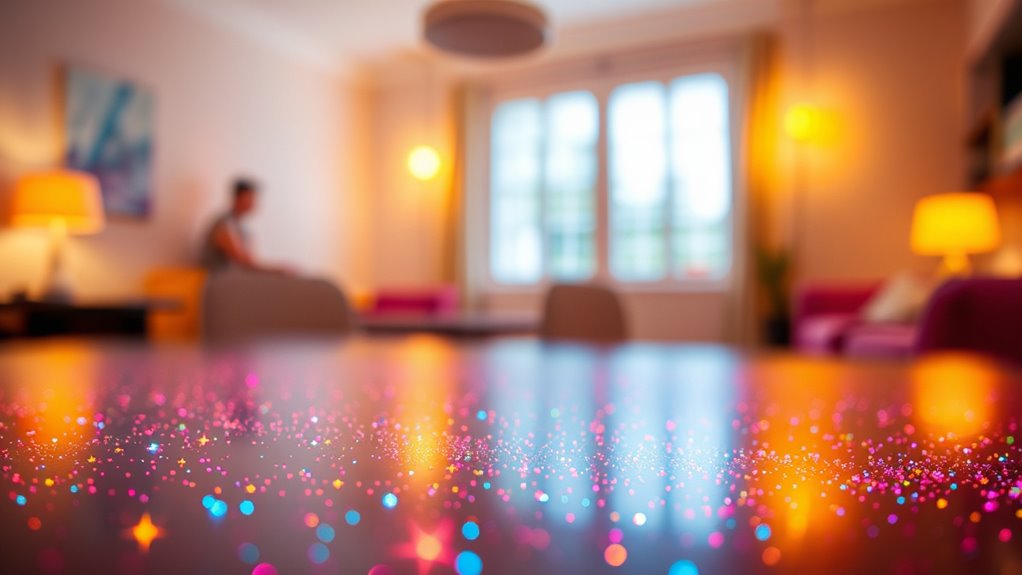 lighting affects sparkle visibility