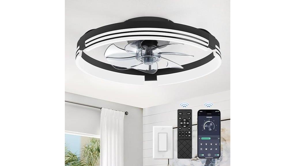 low profile fans with lights