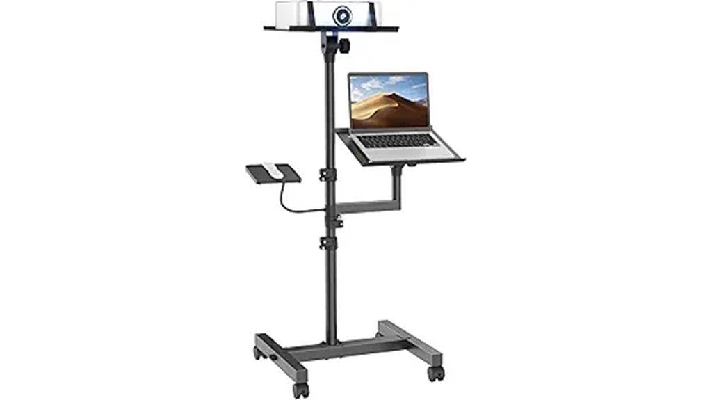 mobile projector laptop cart