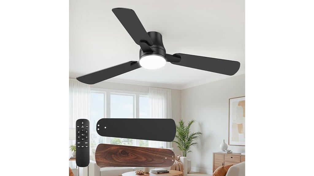 modern black flush mount