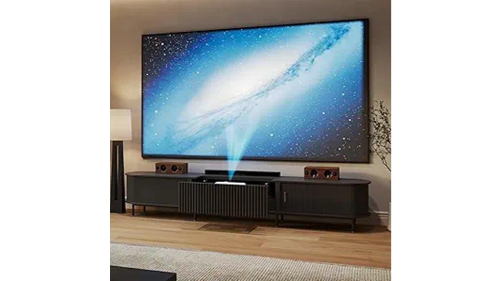 modern black projector cabinet