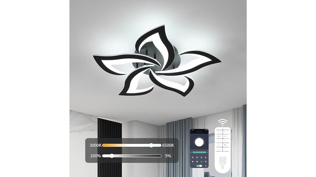 modern floral ceiling light