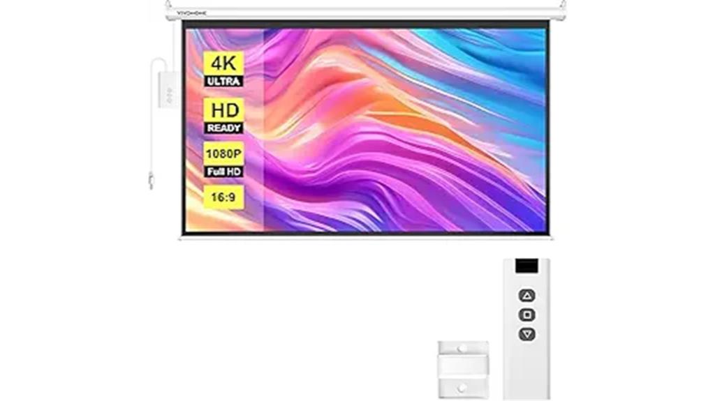 motorized 100 inch projection screen