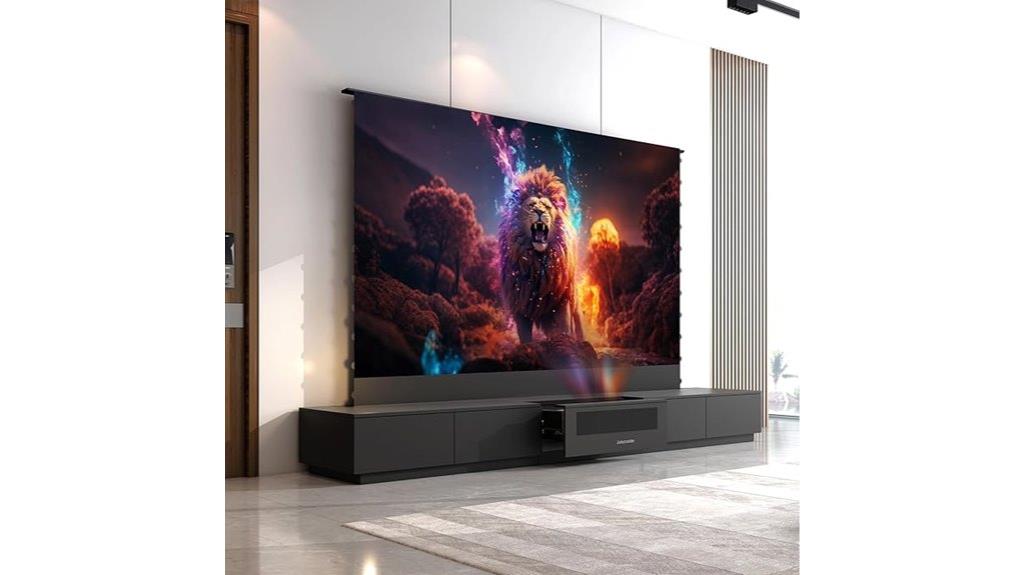 motorized 100 inch projector cabinet
