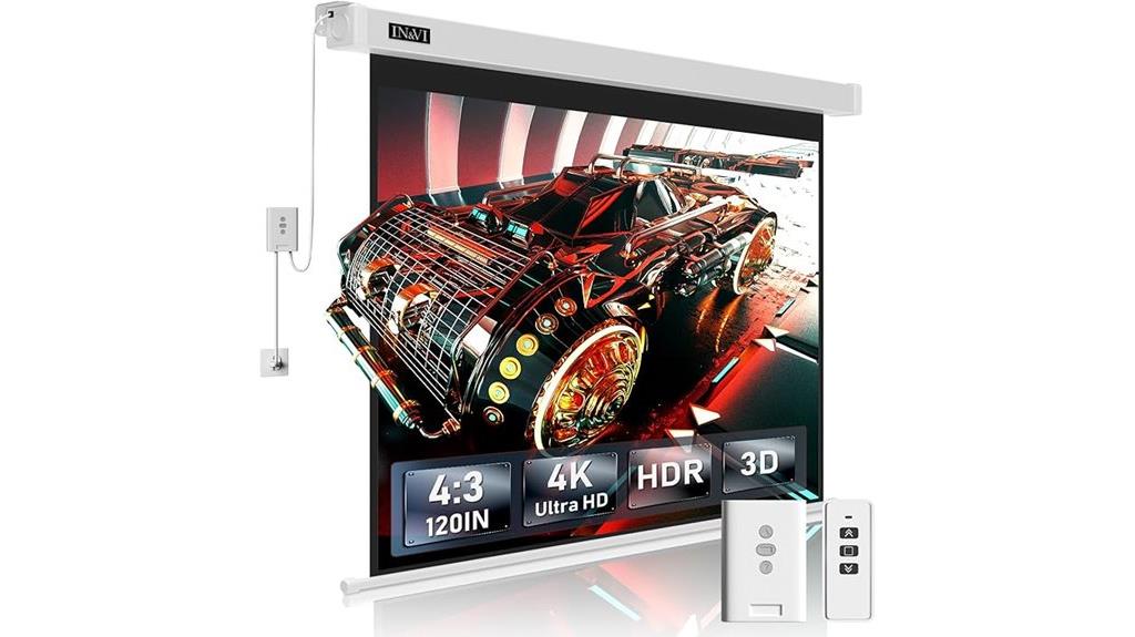motorized 120 inch projector screen