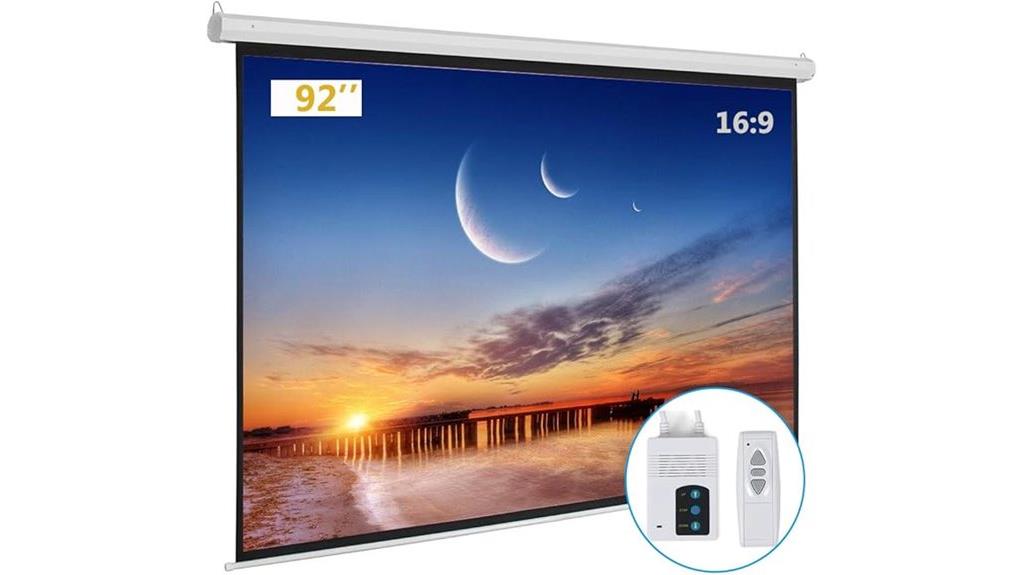 motorized 92 inch projector screen