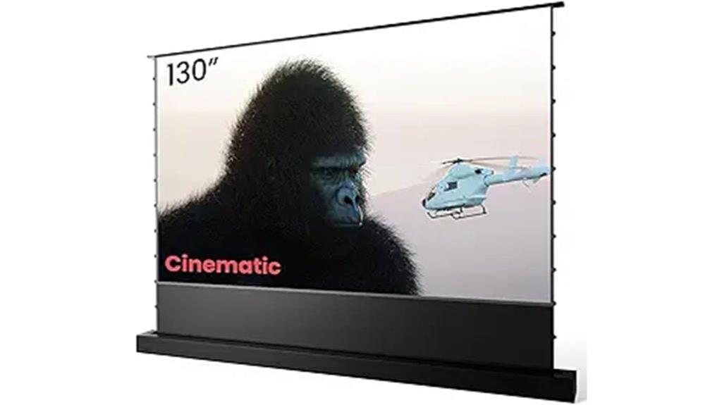 motorized floor rising screen