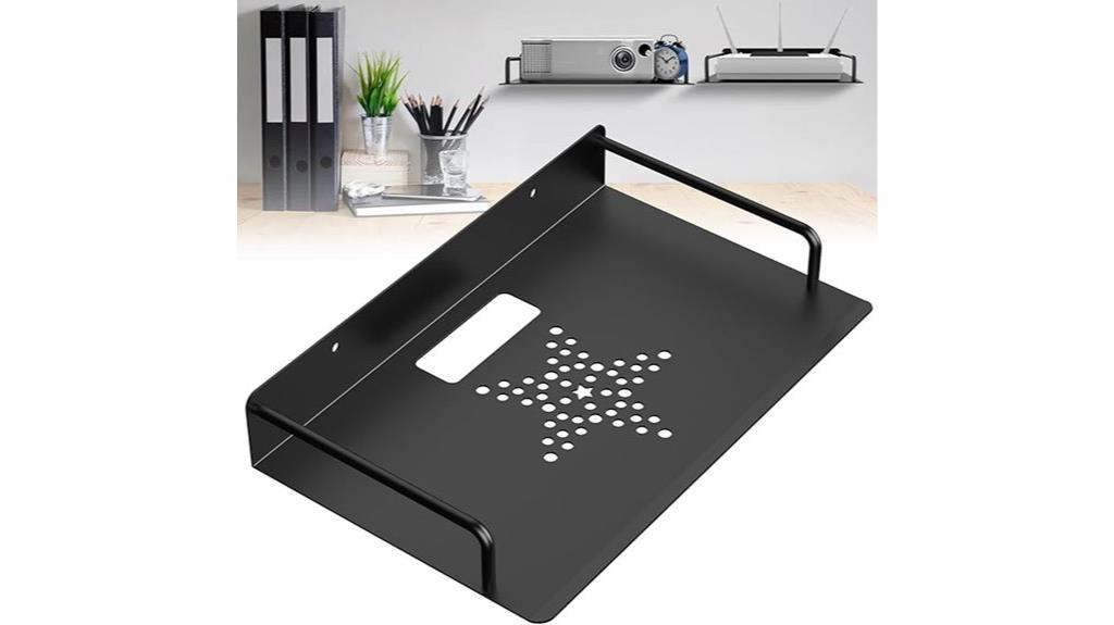 no drill aluminum projector shelf