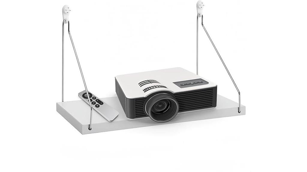 no drill wall projector shelf