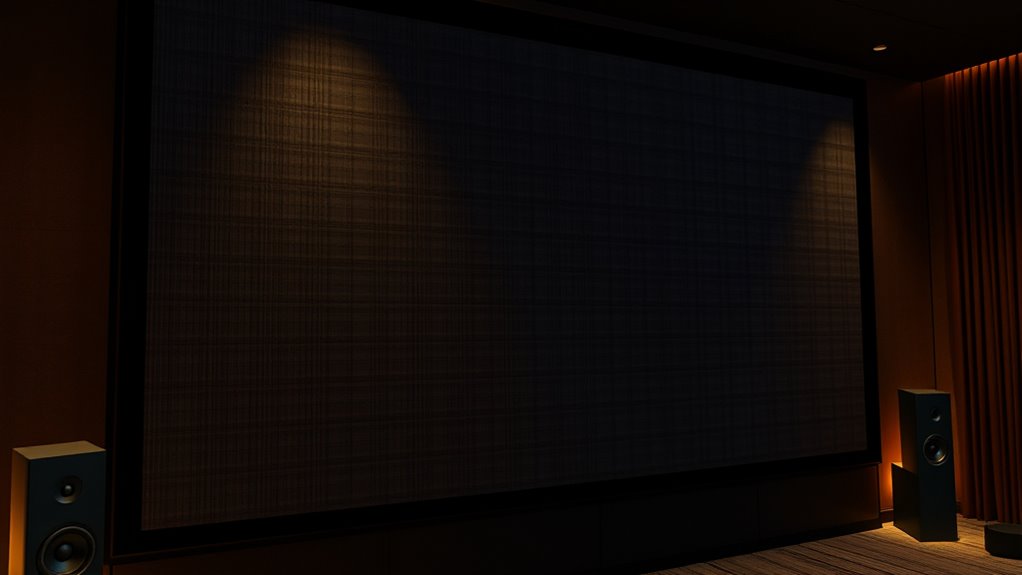 optimal behind screen speaker placement