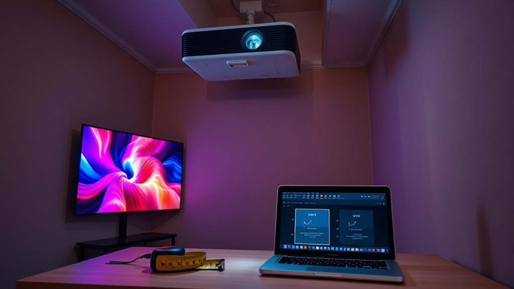 optimal projector throw distance