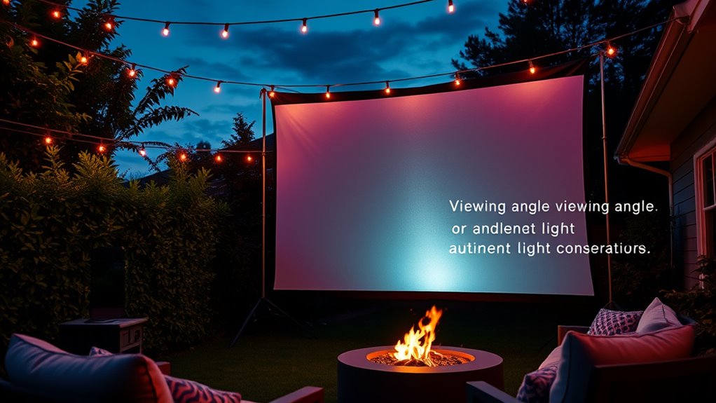outdoor movie screen considerations