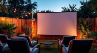 outdoor projector shelf options