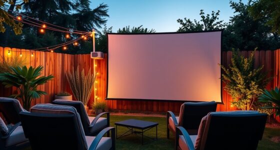 outdoor projector shelf options