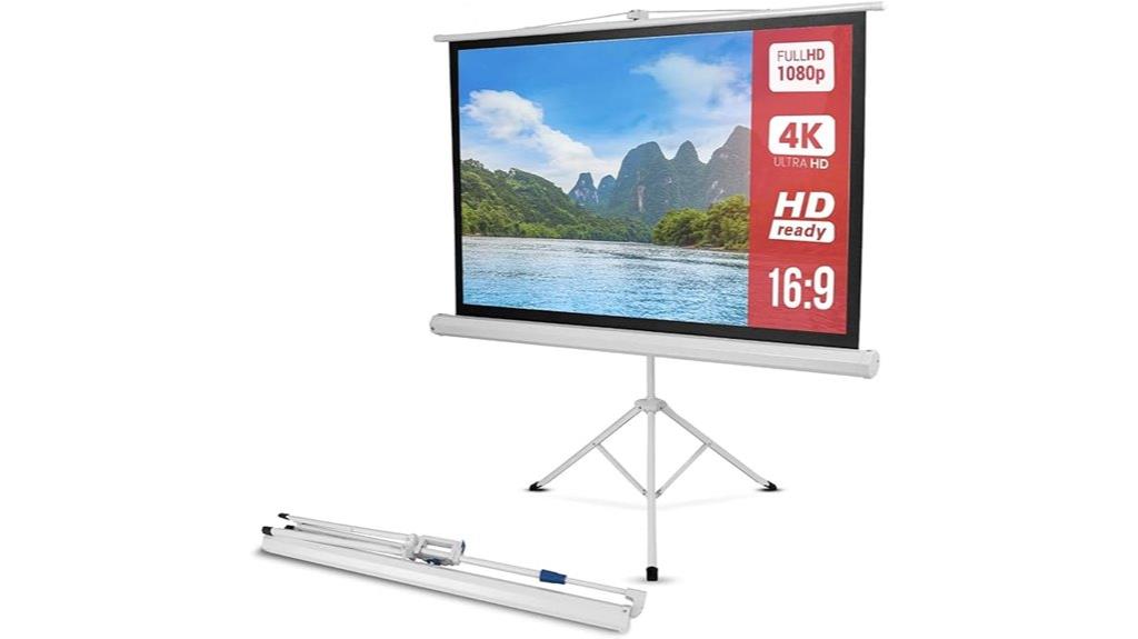 portable 50 inch tripod screen