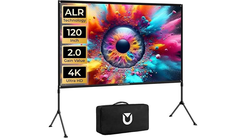 portable e alr projector screen