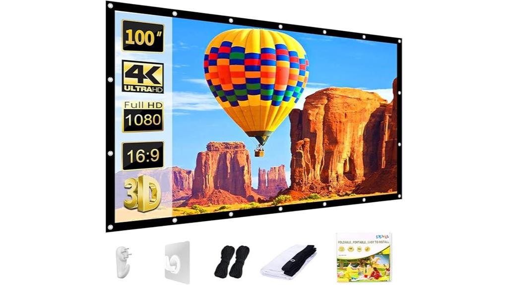 portable foldable projector screen