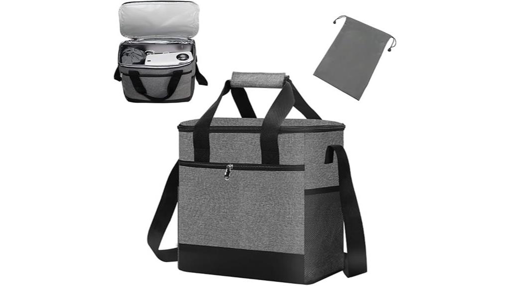 portable projector bag with organization