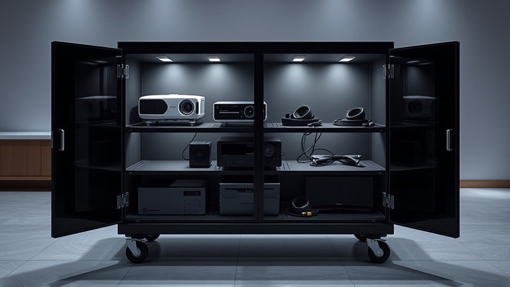 portable projector cabinet considerations