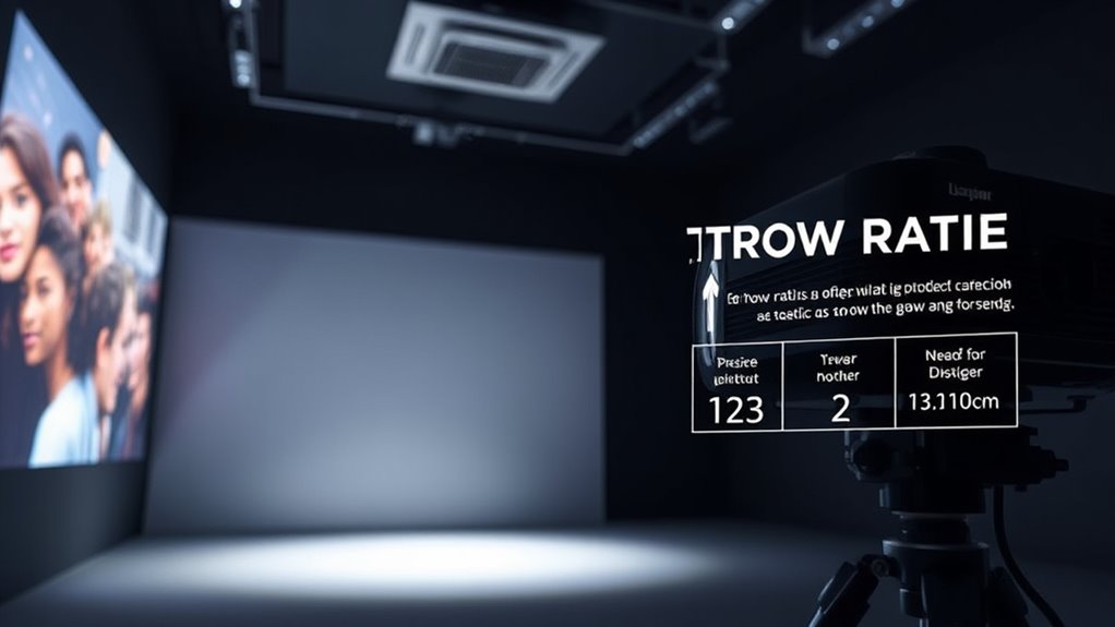 projection distance and size