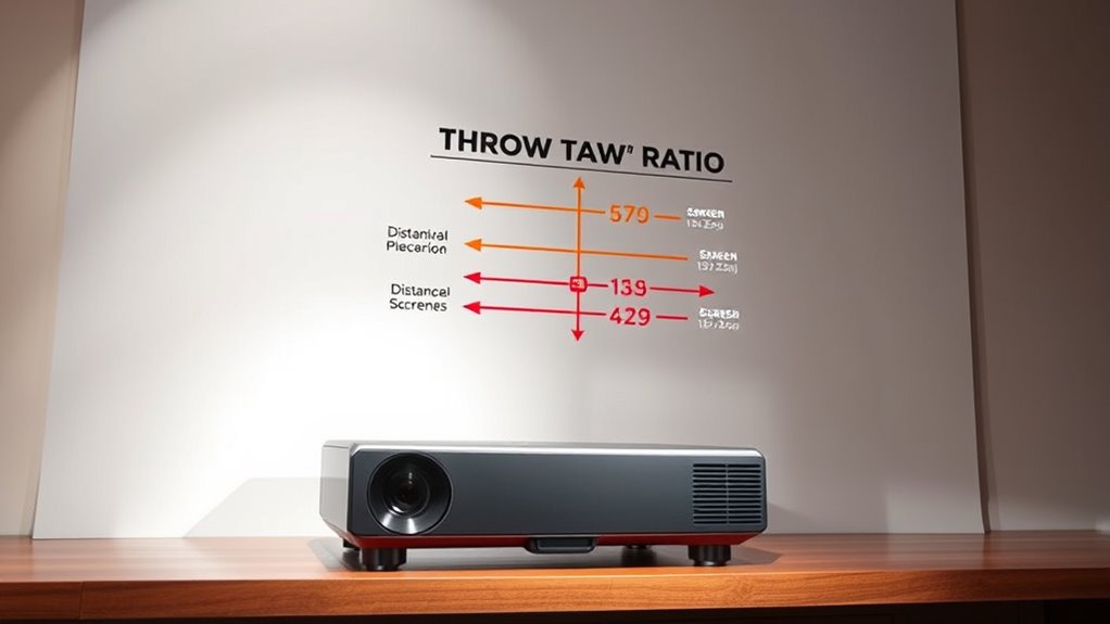 projector placement and room size