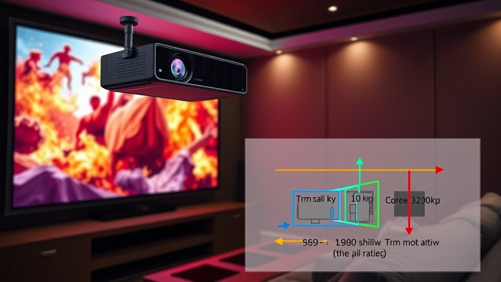 projector placement and setup
