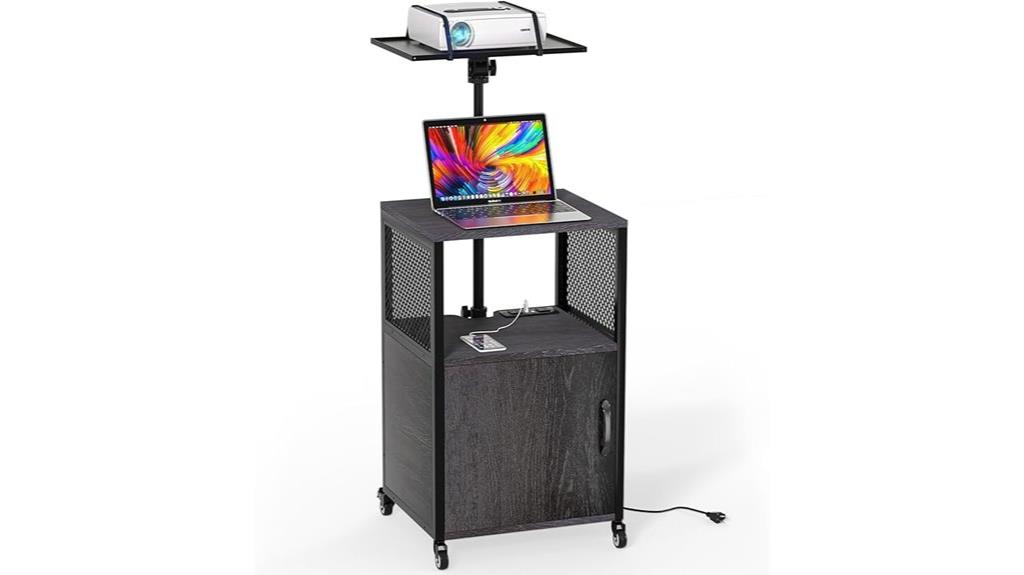 projector stand with storage