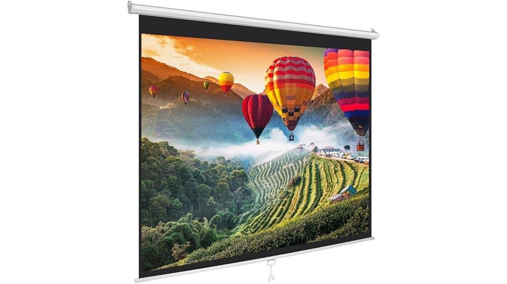 pyle manual pull down screen