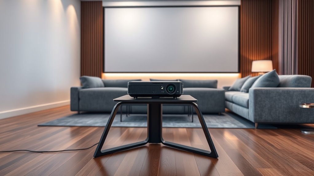 quiet projector stand options