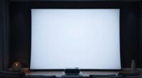 quiet white projector screens
