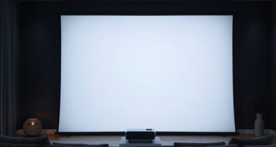 quiet white projector screens