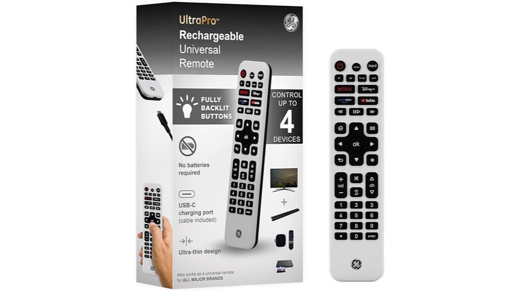 rechargeable universal tv remote