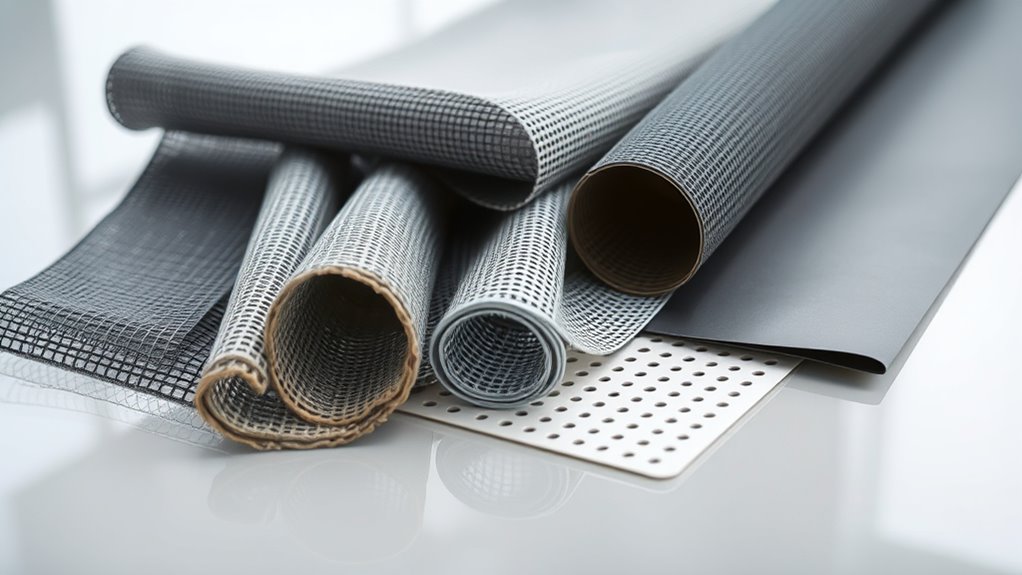 screen materials types and uses