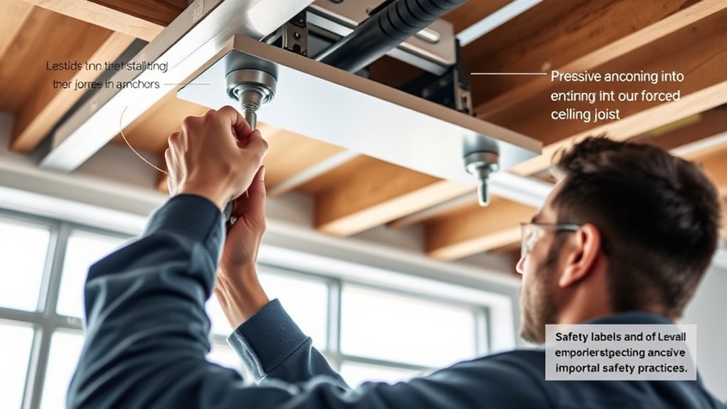secure ceiling mount installation