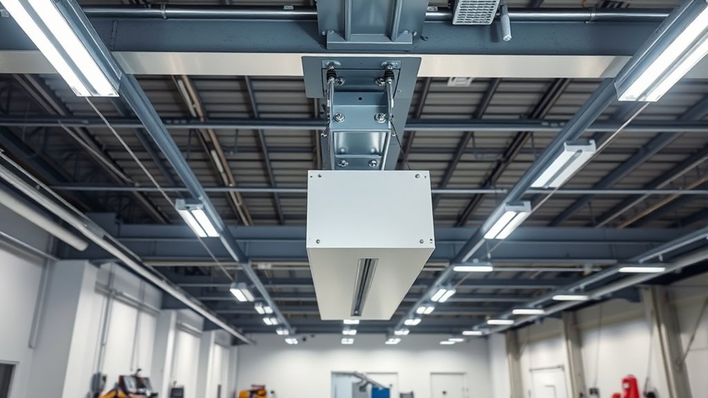 secure ceiling mounted equipment