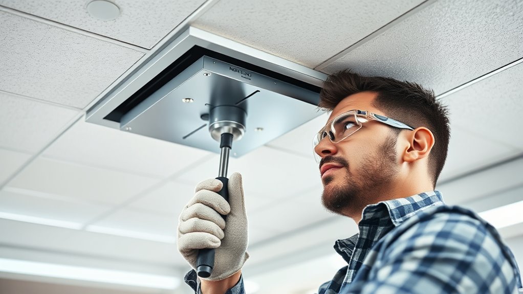 secure ceiling mounting technique