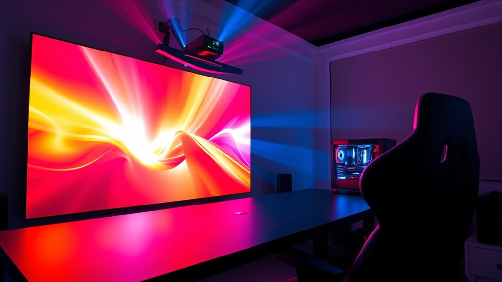 simple projector gaming setup