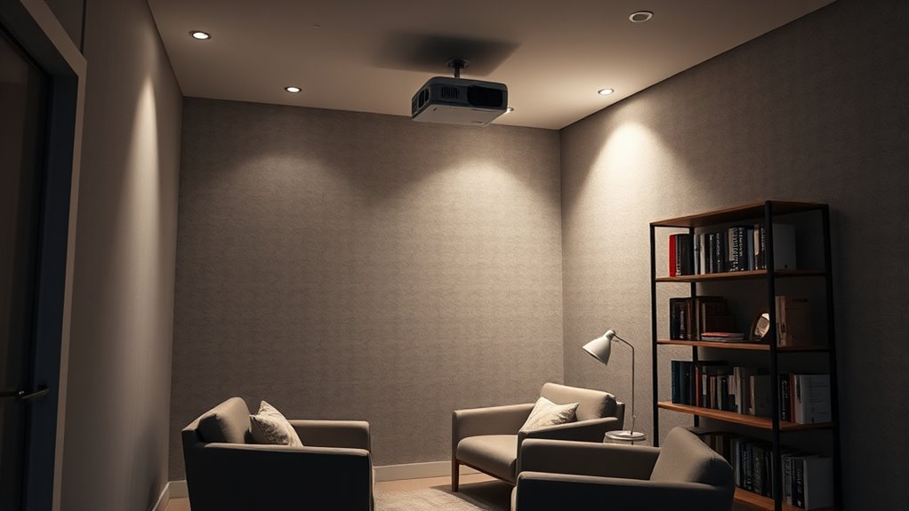 small room projector placement
