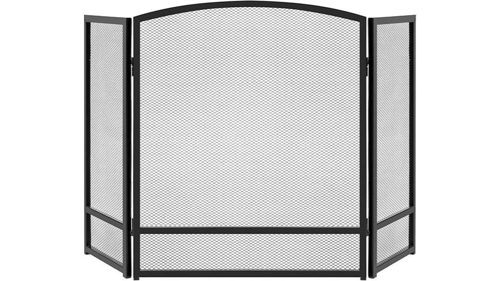 steel fireplace screen panels