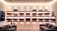 top bright room projector shelves
