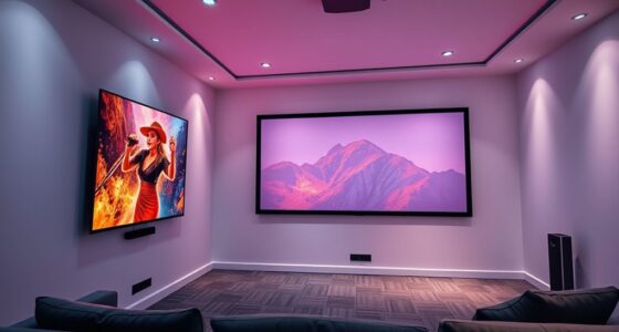 top bright short throw screen paints