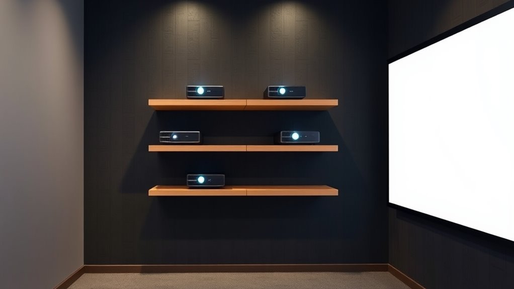 top low lag projector shelves