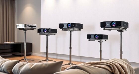 top short throw projector stands