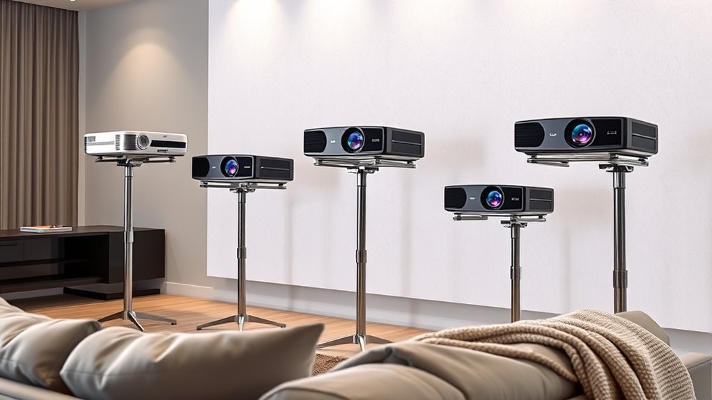top short throw projector stands