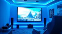 top white projector screens
