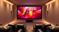 top white projector screens