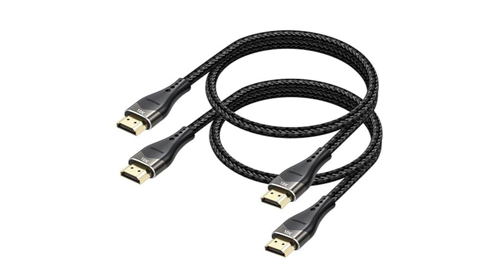 two foot hdmi cable set